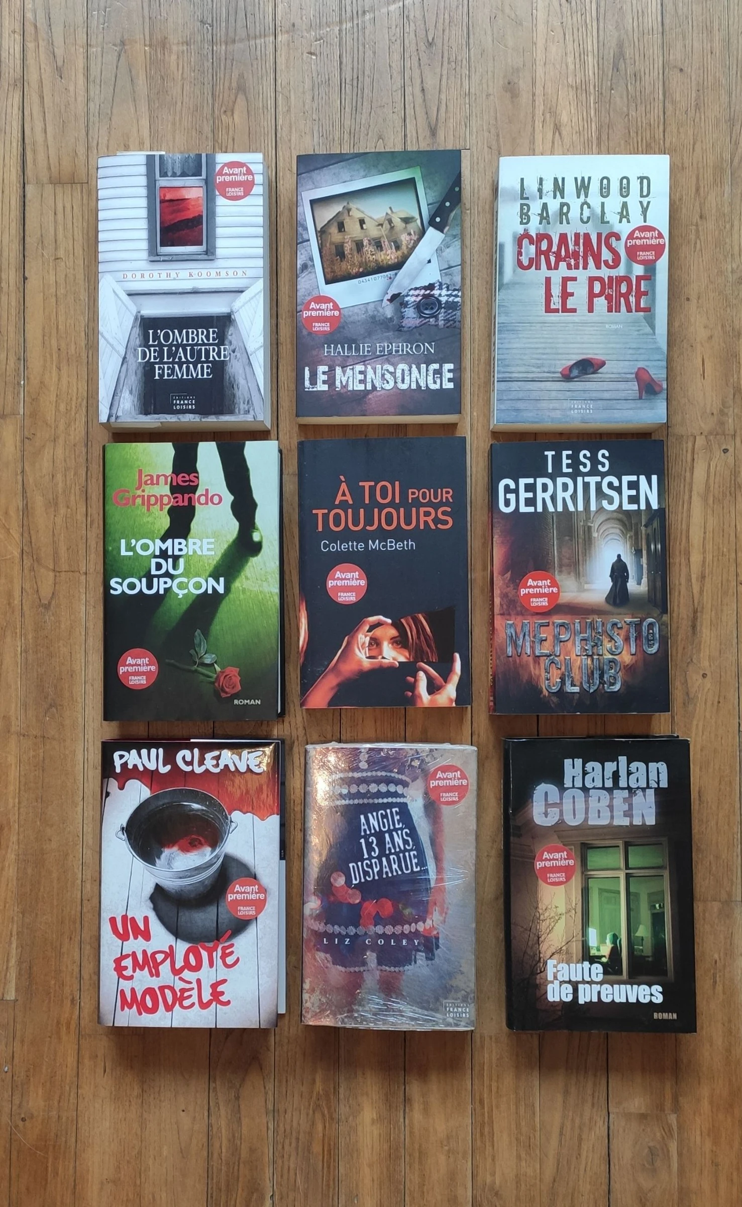 Lot livres thrillers et polars 